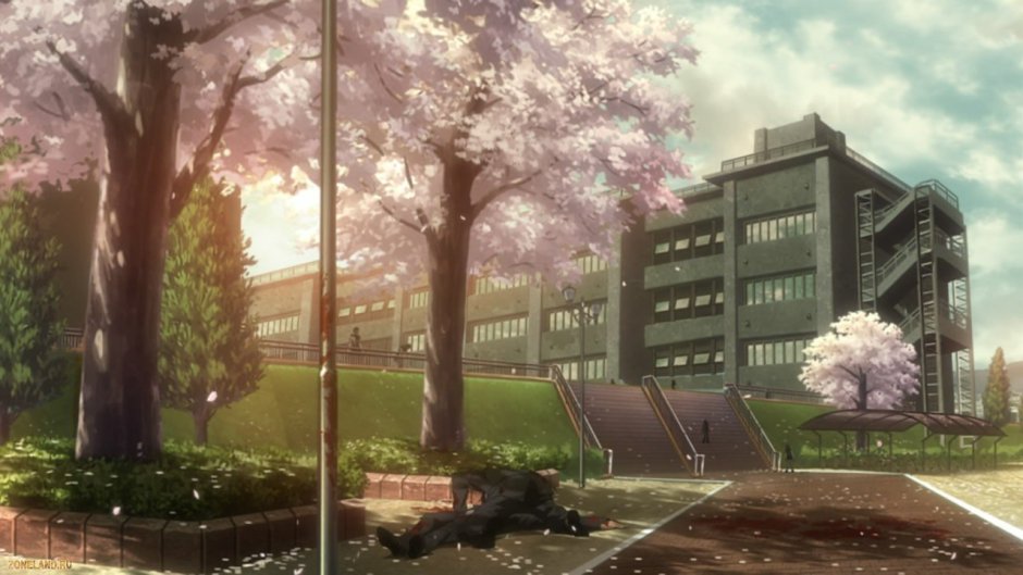 Гача фон школа улица