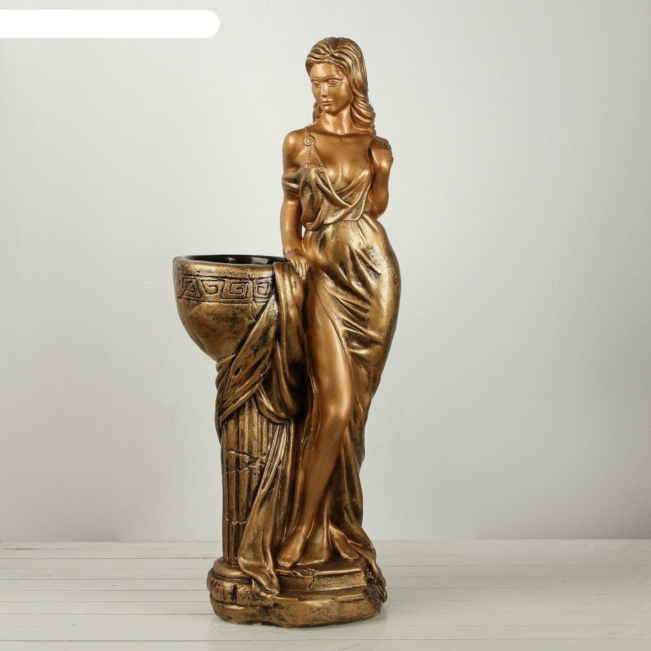 Фигура с кашпо "девушка дана" бронза 81см