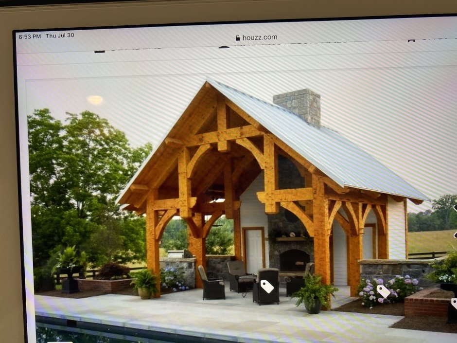 Беседка в стиле Тимбер фрейм