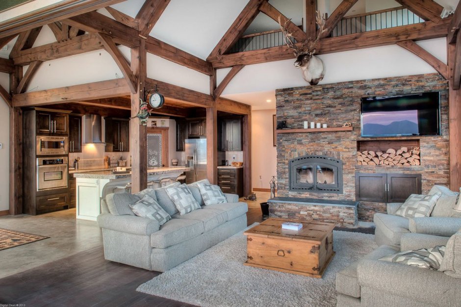 Стиль Тимбер спальня