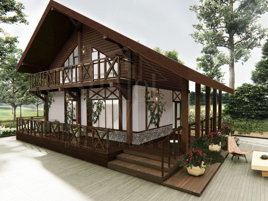 Терраса Шале фахверк