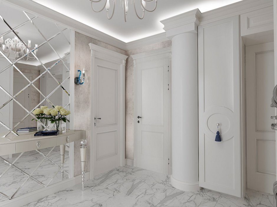 Прихожая Неоклассика белая