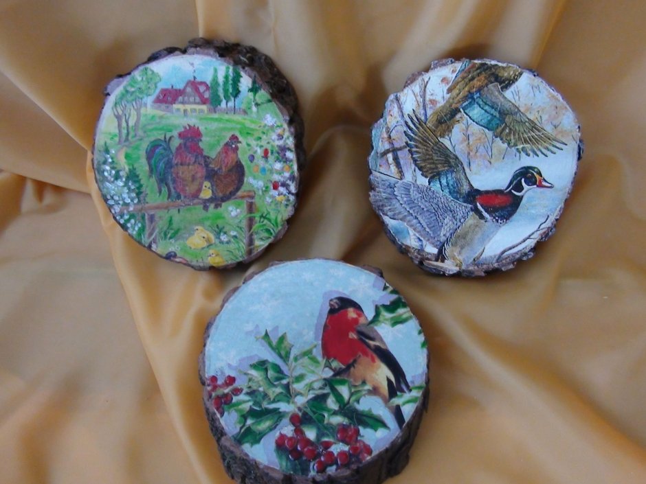 Мастер класс декупаж на спилах