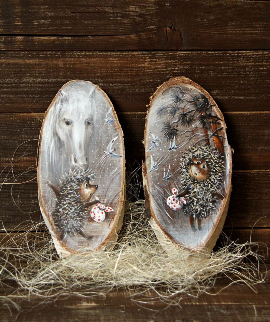 Панно на спиле дерева