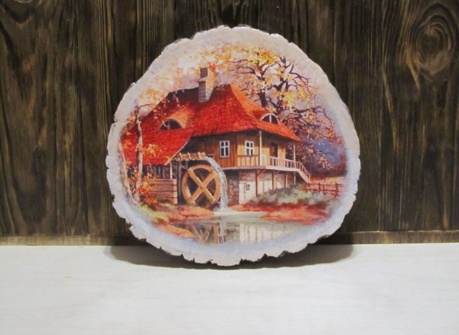 Панно новогоднее на спилах