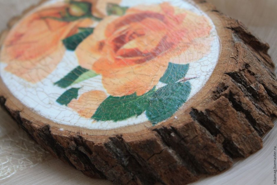 Спилы дерева для декупажа