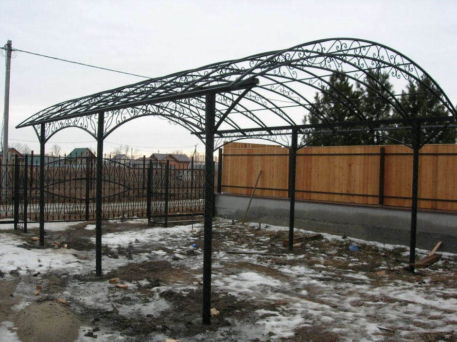 Навесы металлические арочные кованые