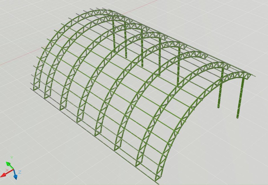 Каркас полукруглого навеса