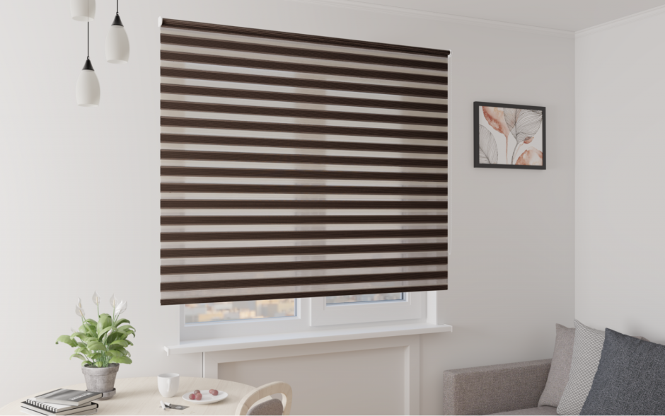 Рольшторы Зебра день ночь