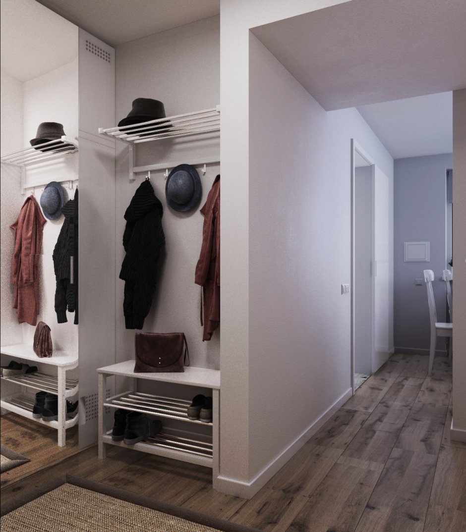 Прихожая в однокомнатной квартире