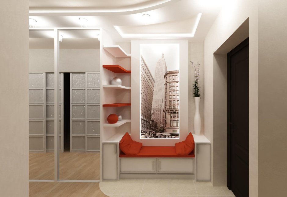 Прихожие с углублением в стене