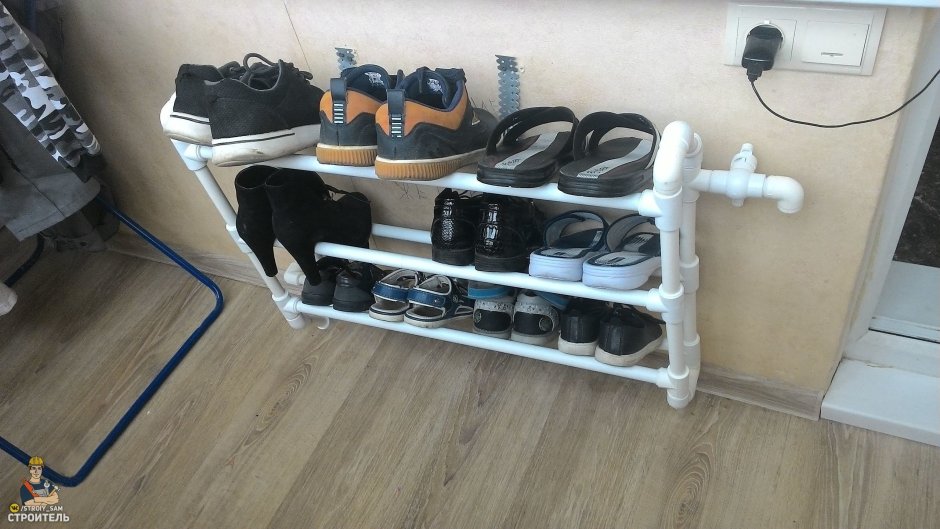Сушилка для обуви из пластиковых труб