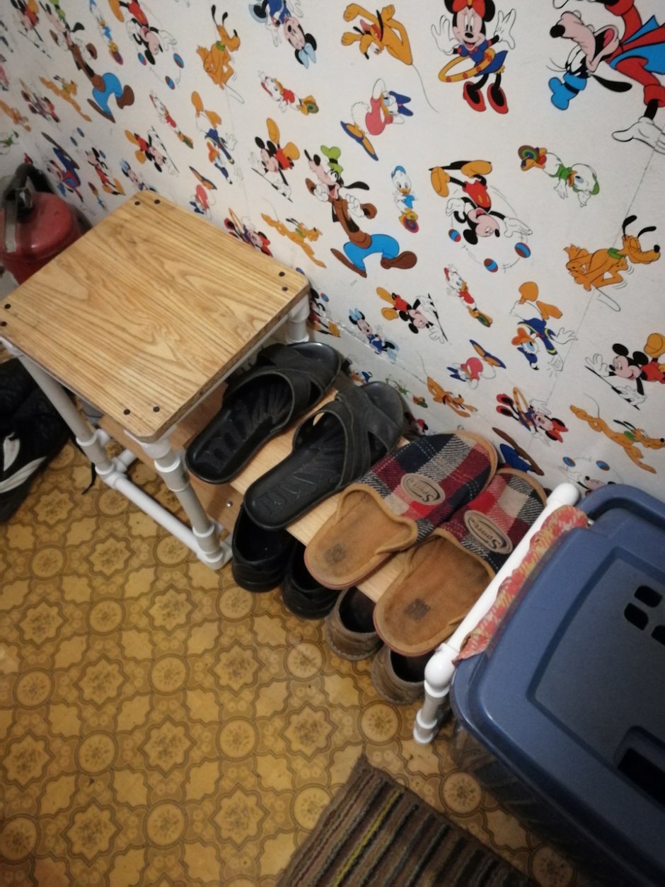 Обувница из ПВХ труб своими