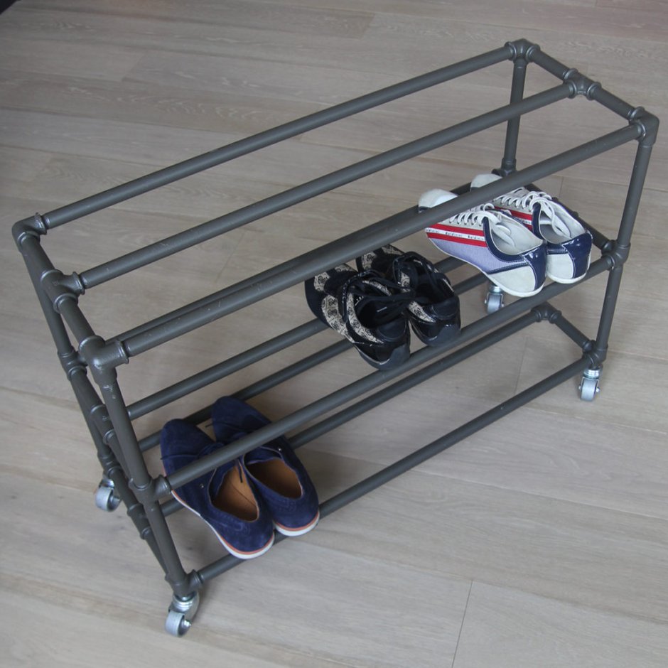 Полка для обуви из полипропиленовых труб