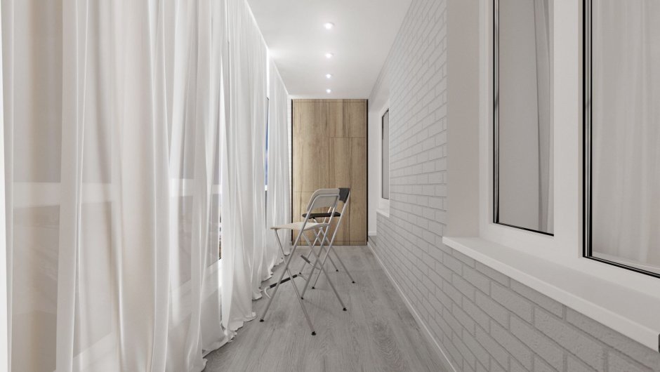 Отделка балкона ламинатом