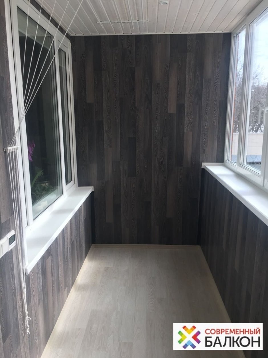 Отделка лоджии ламинатом