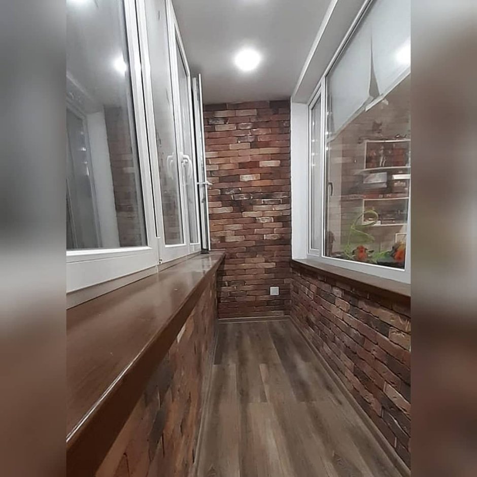 Ламинат на балконе