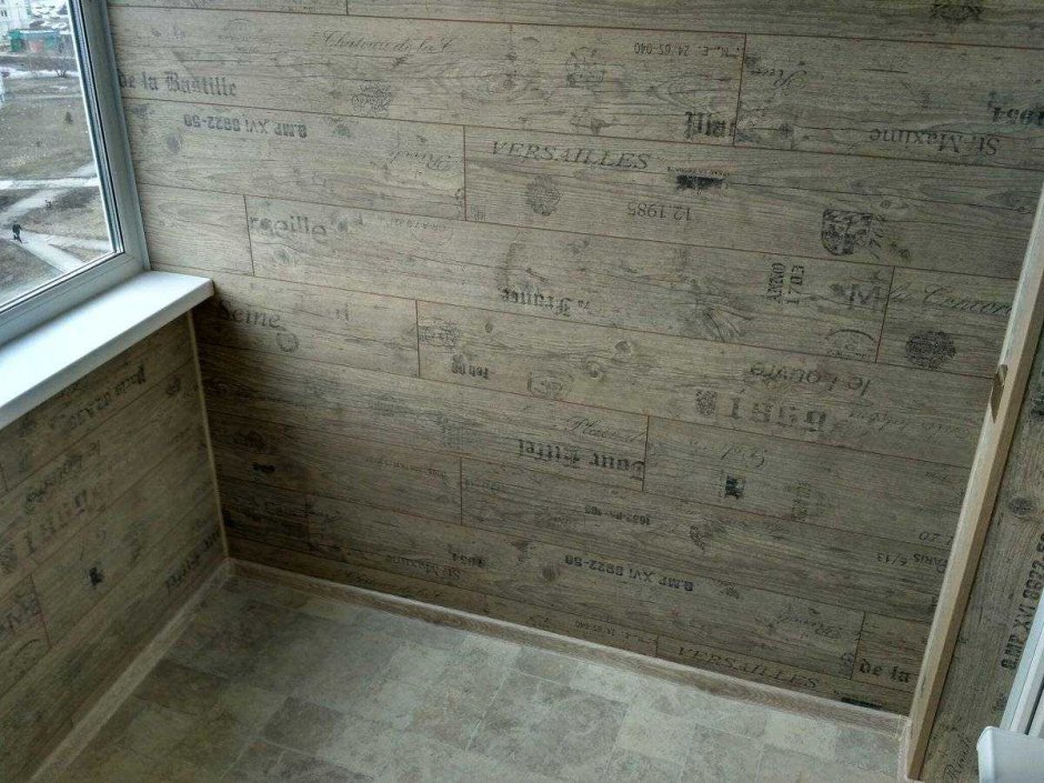 Отделка балкона ламинатом стены