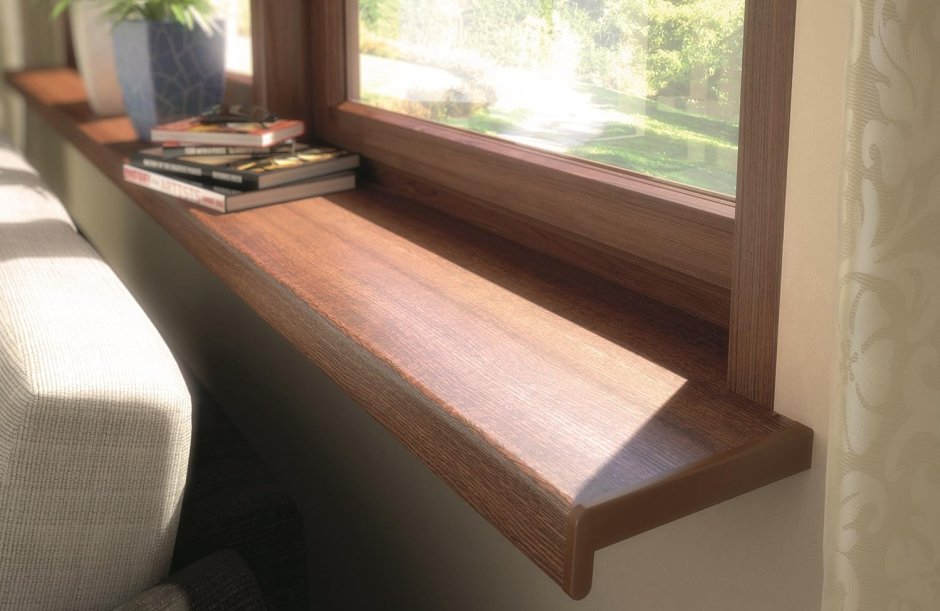 Деревянный подоконник для пластикового окна