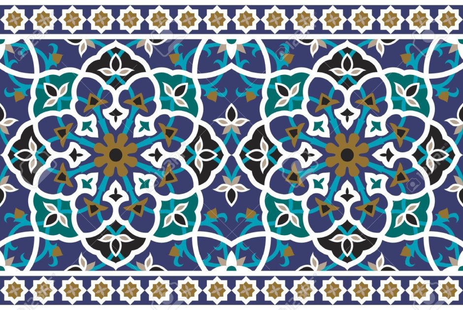 Восточный узор Самарканд вектор