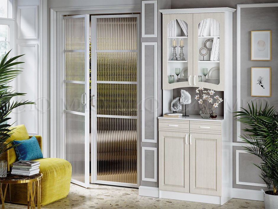 Буфет Констанция 2-х створчатый белый