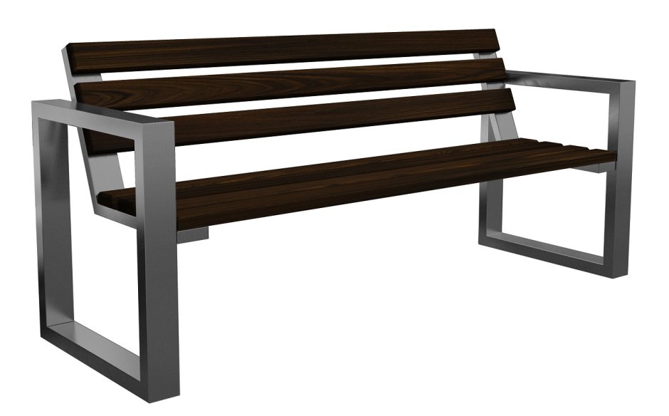 Садовая скамья со спинкой /дерево металл/ 120 см