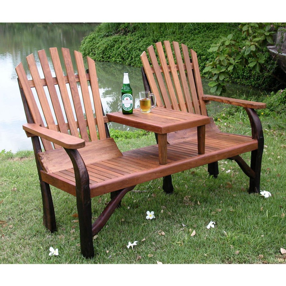 Лавочка со столиком для дачи