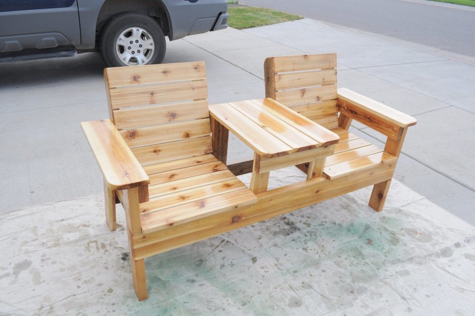 Скамья Садовая со столиком