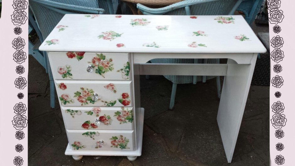 Декупаж письменного стола