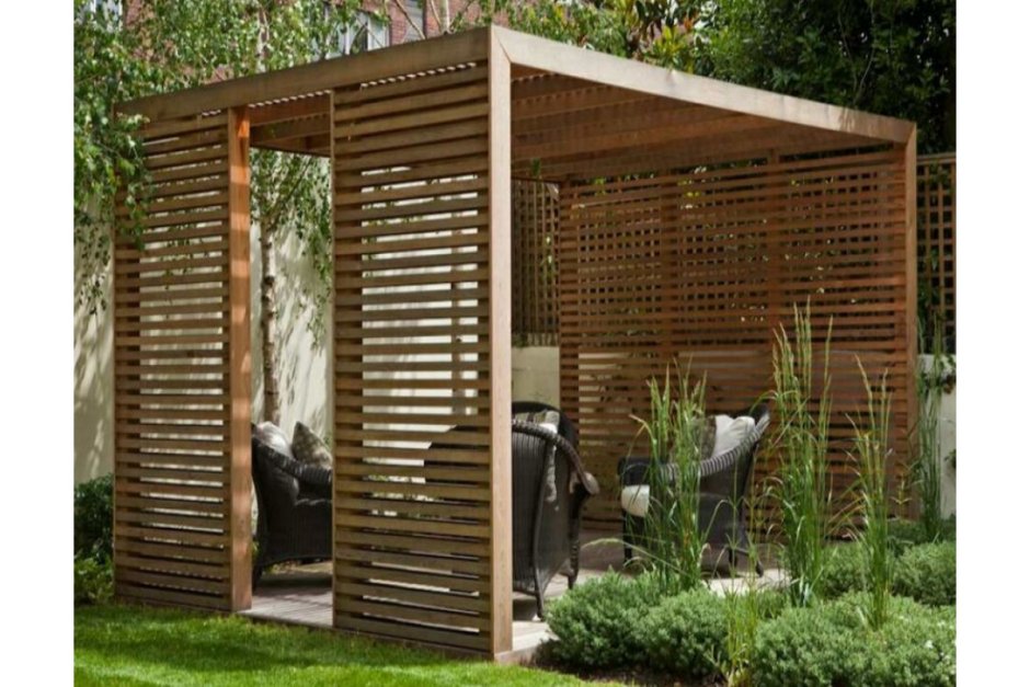 Современные деревянные беседки