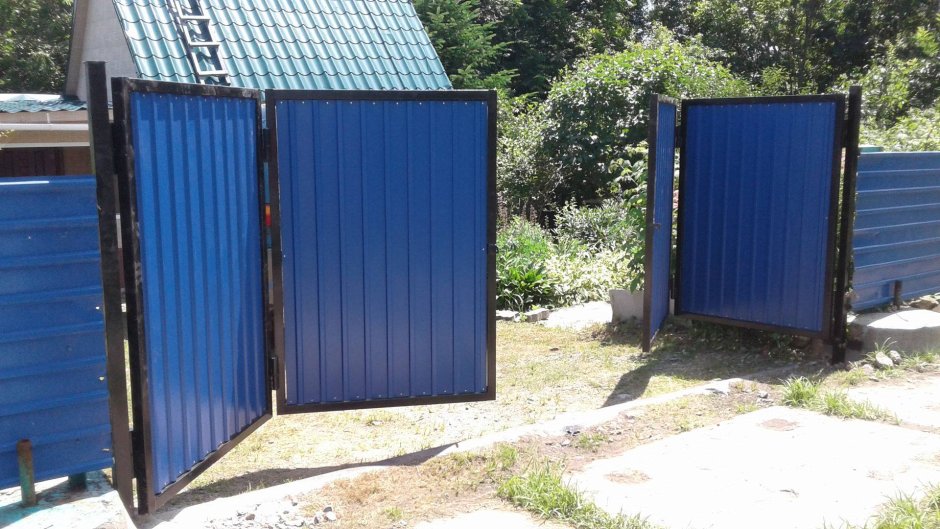 Складные ворота гармошка для дачи