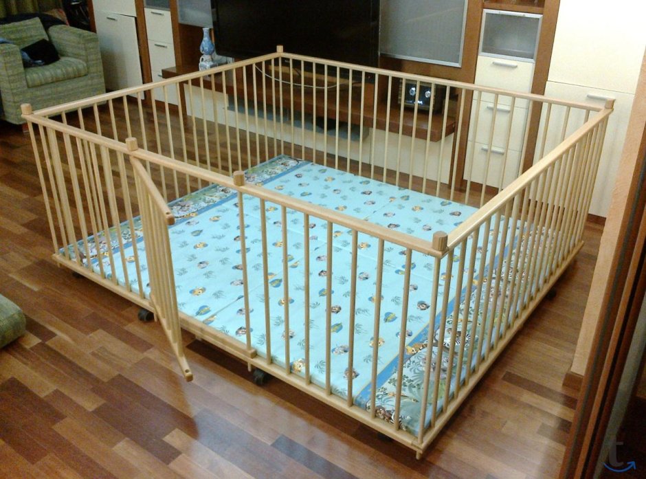 Деревянный манеж 2х2 детский