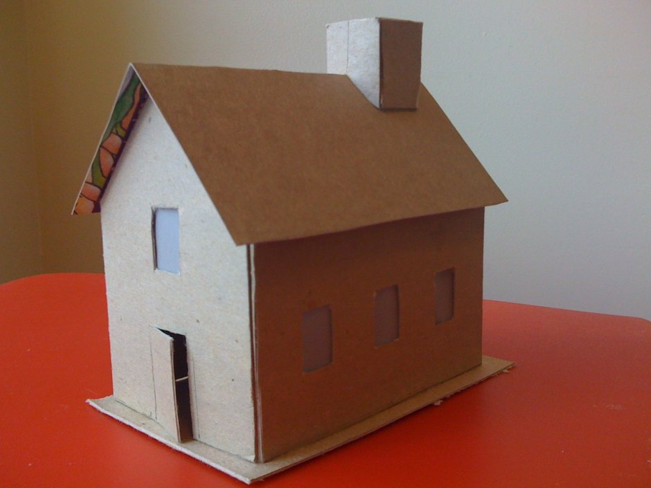 Домик из картона для поделки
