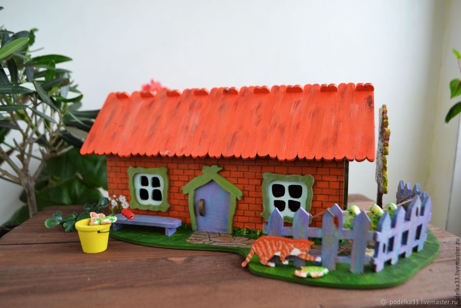 Поделка деревенский домик