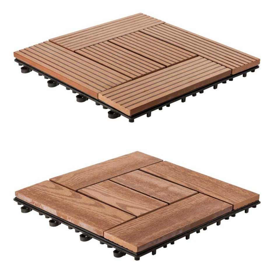 Садовый паркет из ДПК 300x300