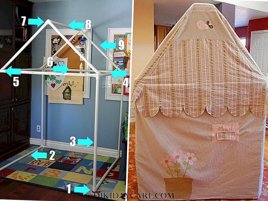 Детский домик из пластиковых труб