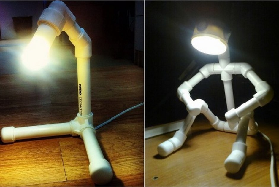 Светильник из полипропиленовых труб