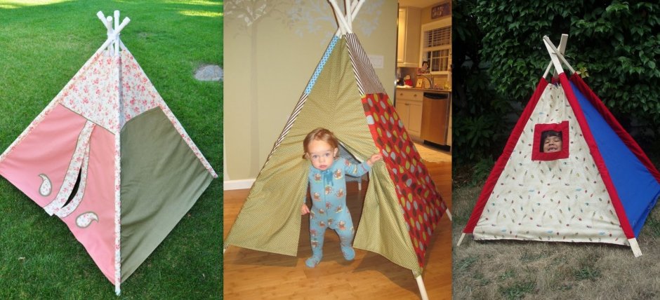 Детская палатка из пластиковых труб