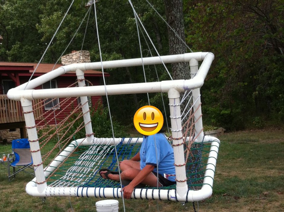Качели из полипропиленовых труб