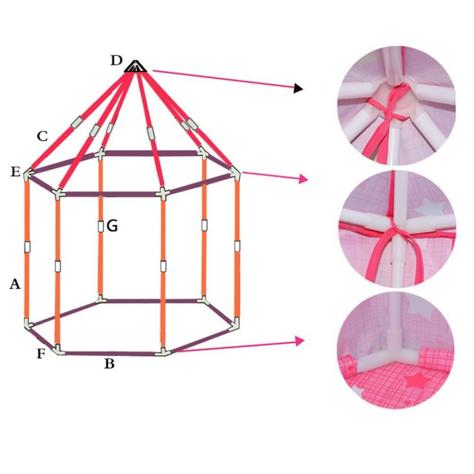 Каркасная палатка детская