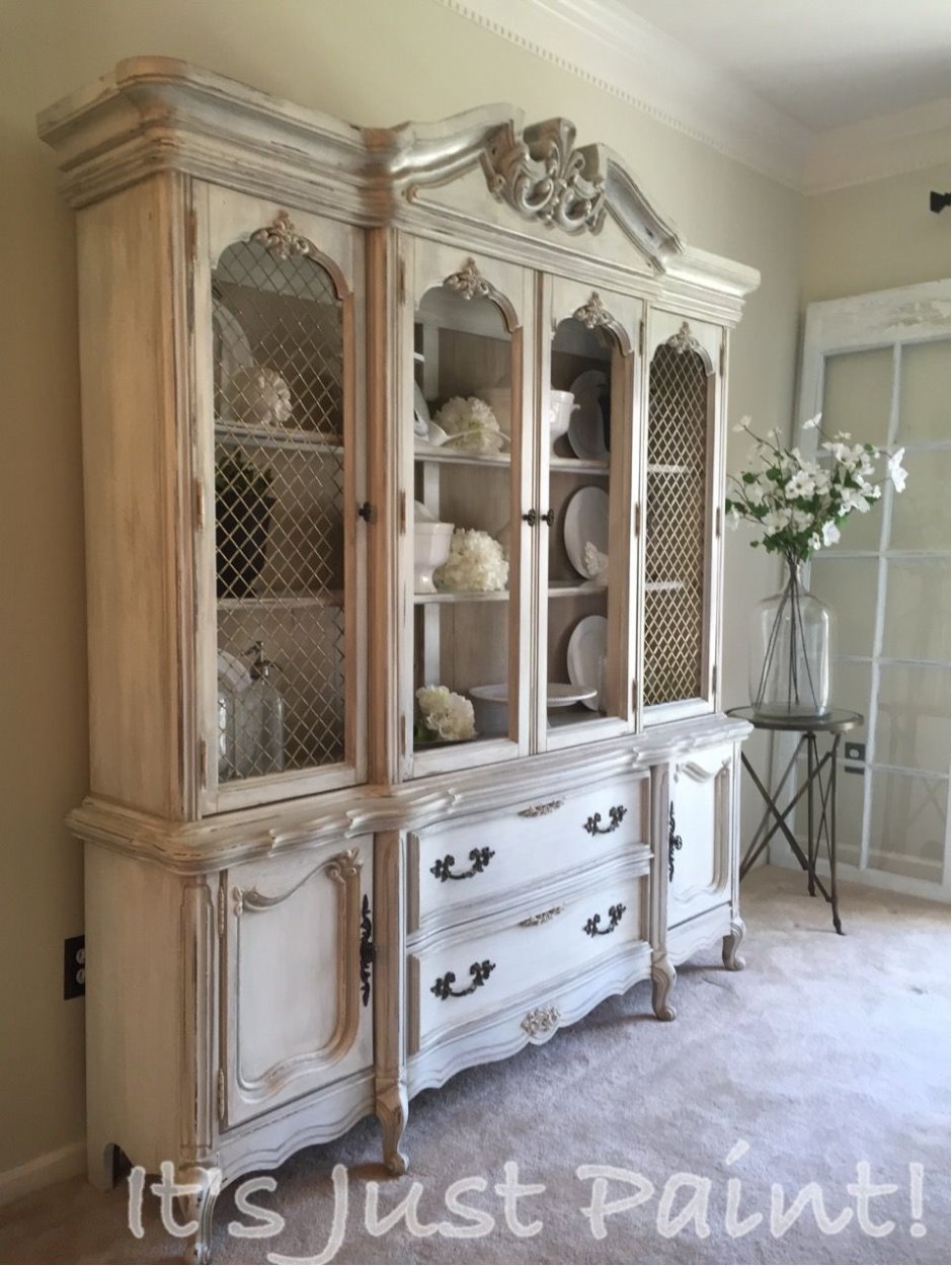 Реставрированный буфет бирюзовый