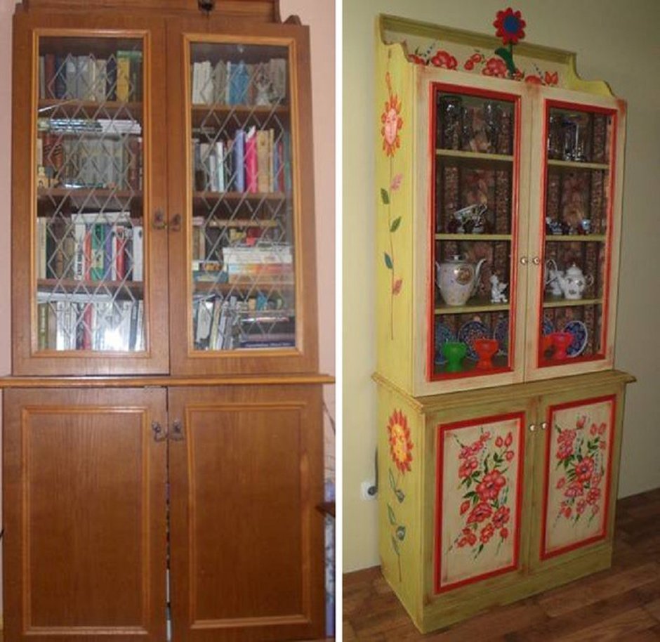 Кухонный буфет в стиле Прованс декупаж