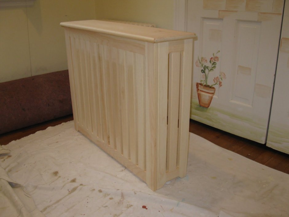 Короб для батареи отопления деревянный