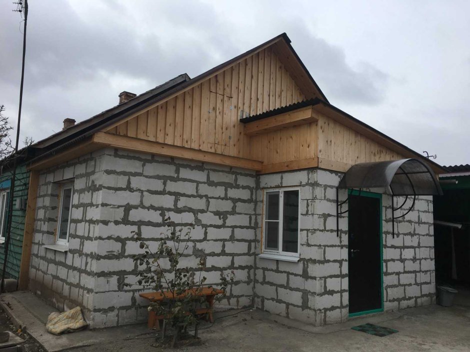 Пристрой к дому из пеноблоков