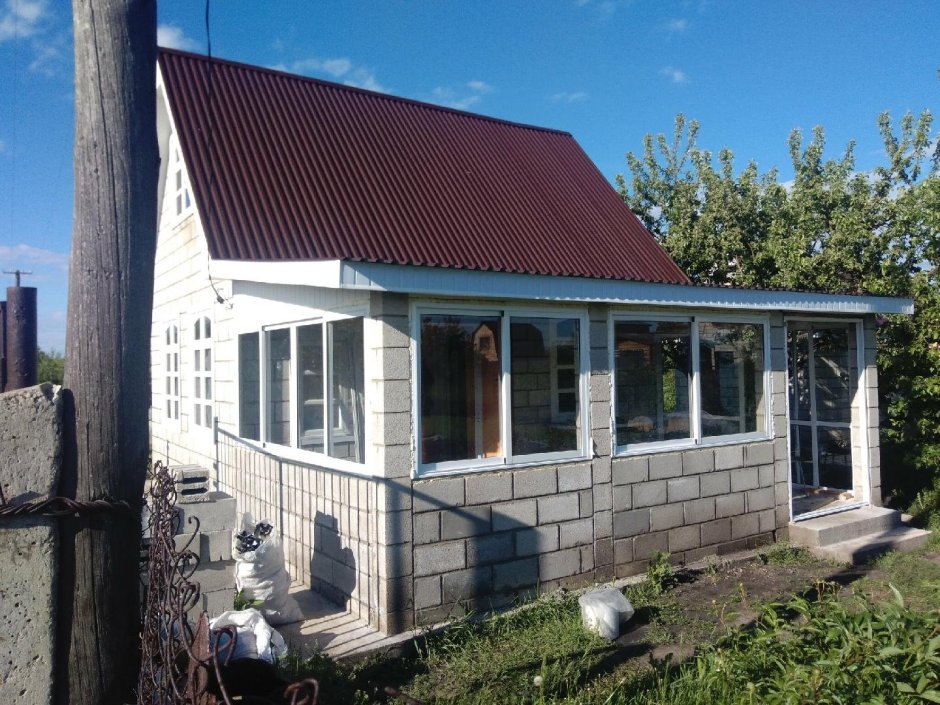 Пристройка из блоков