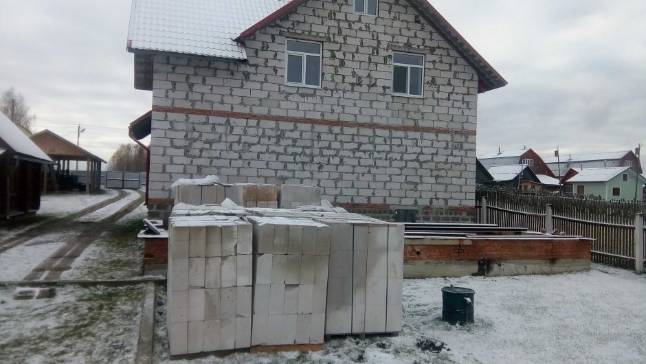 Пристройка из блоков