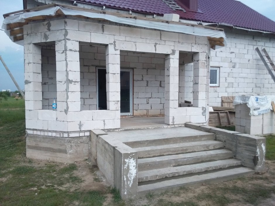 Крыльцо к дому из газобетона