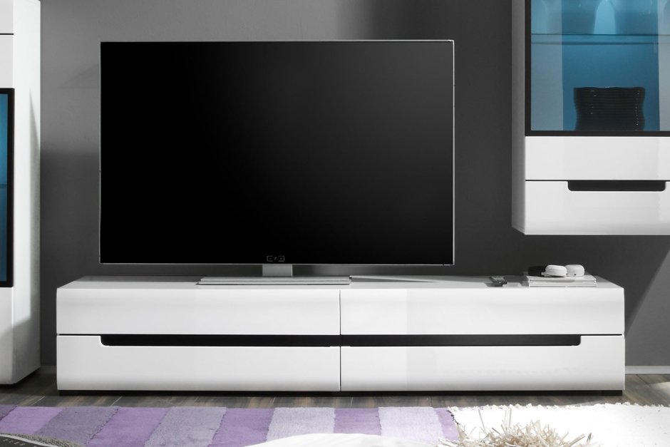 Тумба ТВ Тип 5 Diamond белый глянец