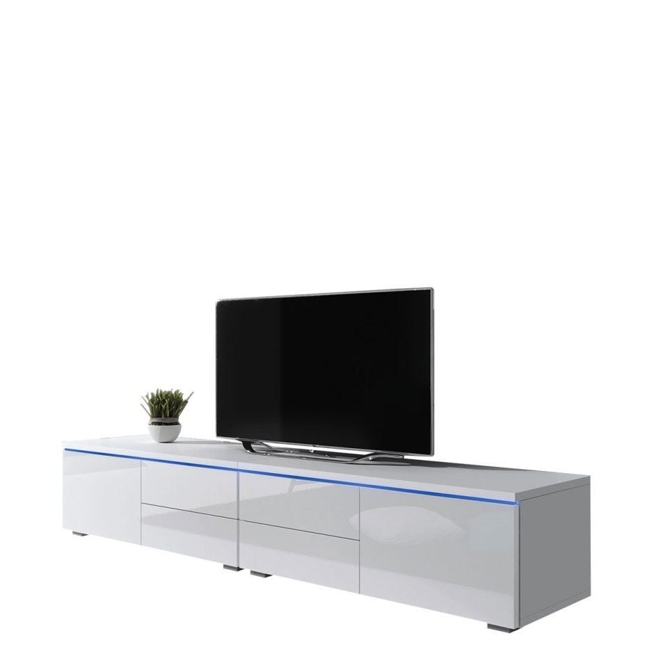 Тумба ТВ RTV белый глянец 200 см