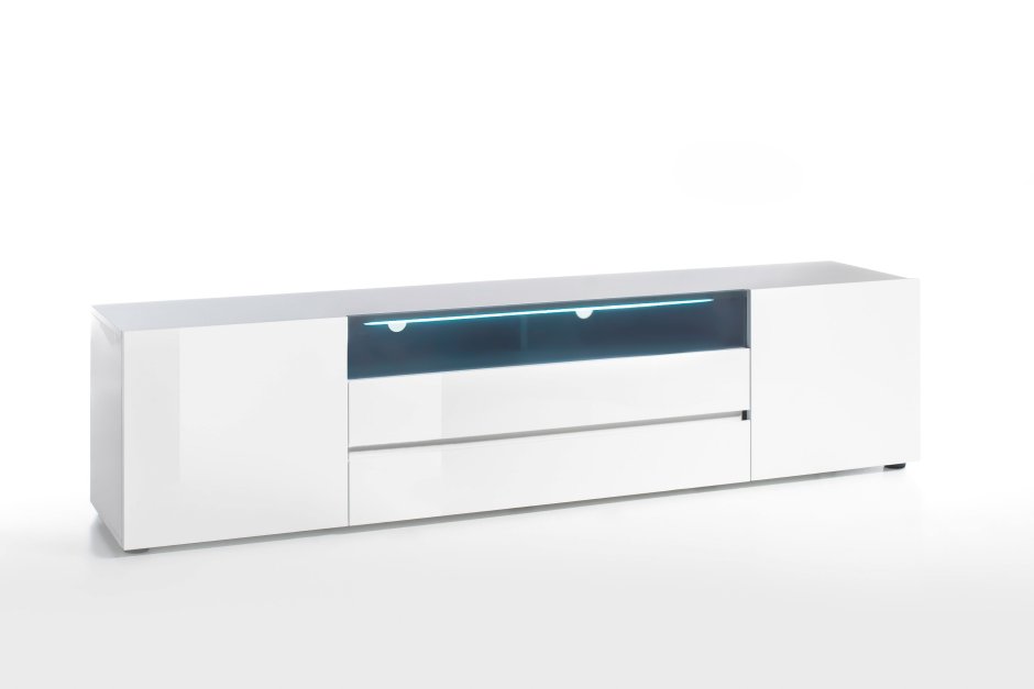 Тумба ТВ АСМ дио белый черный глянец